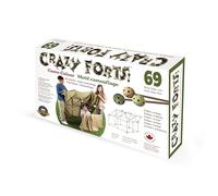 Crazy Forts - Camo Color - Building Kit for Kids 8-12 - Indoor Creative Fort Building STEM Toys - Durable and Portable Kit for Team Building Skills and Creative Thinking - 1 Box, 69 Pcs
