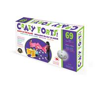 Crazy Forts Glow in The Dark, 69 Pieces, Fort Building Kit for Kids, Indoor or Outdoor STEM Playhouse Construction Toy