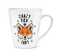 Crazy Fox Lady Stars 12oz Latte Mug Cup