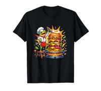 Crazy Frog Chef Stack Burger Food Festival T-Shirt