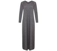 Crazy Fshion Women’s Long Sleeve Maxi Dress Stretchy Ladies Plain Jersey Round Neck Casual Style Plus Size UK 8-26 Charcoal