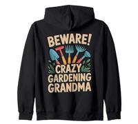 Crazy Gardening Grandma Garden Horticulture Plant Gardener Zip Hoodie