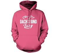 Crazy German Shepherd Lady Unisex Hoodie - Pink X-Large
