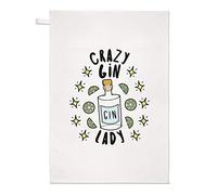Crazy Gin Lady Stars Tea Towel Dish Cloth