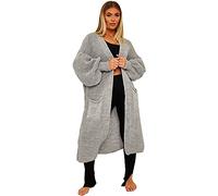 Crazy Girls Womens Balloon Sleeve Cardigan, Charcoal, SM (UK 8-10)