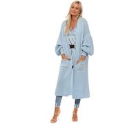 Crazy Girls Womens Balloon Sleeve Cardigan, Sky Blue, ML (UK 12-14)