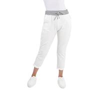 Crazy Girls Womens Italian Trousers, Plain Cream, XL (UK 16-18)