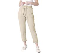 Crazy Girls Womens Italian Trousers, Plain Stone, ML (UK 12-14)