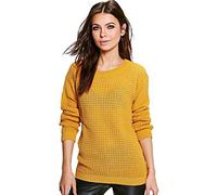 Crazy Girls Womens Ladies Baggy Long Sleeve Knitted Plain Chunky Top Sweater Jumper S-XL (M/L, Mustard)