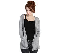 Crazy Girls Womens Long Sleeve Boyfriend Cardigan, Light Grey, SM (UK 8-10)