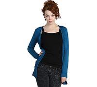 Crazy Girls Womens Long Sleeve Boyfriend Cardigan, Teal, 3XL (UK 24-26)