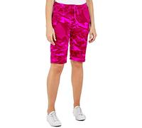 Crazy Girls Womens Magic Shorts, Camo Hot Pink, XXL (UK 20-22)