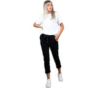 Crazy Girls Womens Magic Trousers, Plain Black, ML (UK 12-14)