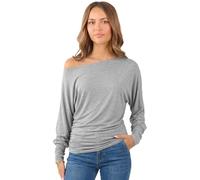 Crazy Girls Womens One Off-Shoulder Tops with Long Sleeves, Off Shoulder Batwing Jumper, Ladies Batwing Top in Black, Red, White Plus 21 Colors More UK
