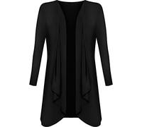 Crazy Girls Womens Waterfall Boyfriend Cardigan, Black, 3XL (UK 24-26)