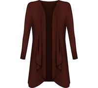 Crazy Girls Womens Waterfall Boyfriend Cardigan, Brown, SM (UK 8-10)
