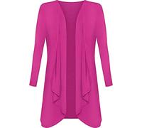 Crazy Girls Womens Waterfall Boyfriend Cardigan, Cerise, ML (UK 12-14)