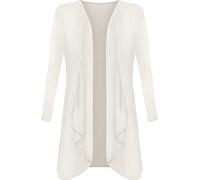 Crazy Girls Womens Waterfall Boyfriend Cardigan, Cream, SM (UK 8-10)