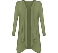Crazy Girls Womens Waterfall Boyfriend Cardigan, Khaki, SM (UK 8-10)