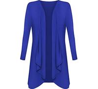Crazy Girls Womens Waterfall Boyfriend Cardigan, Royal Blue, SM (UK 8-10)