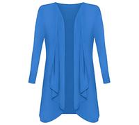 Crazy Girls Womens Waterfall Boyfriend Cardigan, Turquoise, ML (UK 12-14)