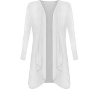 Crazy Girls Womens Waterfall Boyfriend Cardigan, White, XXL (UK 20-22)