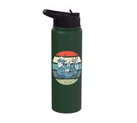 Crazy Goats Comicstyle Goat Lover Funny Goats Animals Stainless Steel Insulated Water Bottle