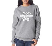 Crazy Golden Retriever Lady Women's Sweatshirt - Heather Grey Small