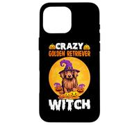 Crazy Golden Retriever Witch Case for iPhone 16 Pro Max