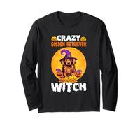 Crazy Golden Retriever Witch Long Sleeve T-Shirt