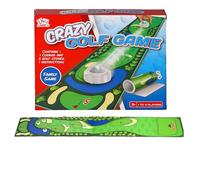 Crazy Golf Game, Family Mini Golf Set with Course Mat and 5 Golf Stones, Ages 3+, 1-4 Players