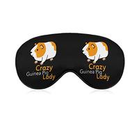 Crazy Guinea Pig Lady Eye Mask for Sleeping Blackout Night Blindfold with Adjustable Strap for Men Women Travel Yoga Nap