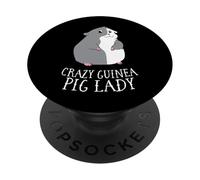 Crazy Guinea Pig Lady Funny Guinea Pig Girl PopSockets Adhesive PopGrip