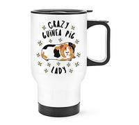 Crazy Guinea Pig Lady Stars Travel Mug Cup with Handle