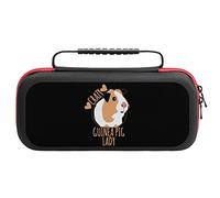 Crazy Guinea Pig Lady Switch Carrying Case Hard Shell Pouch for Console Accessories Travel Carry Cases for Switch