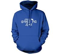 Crazy Guinea Pig Lady Unisex Hoodie - Blue Medium