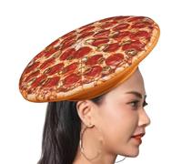 Crazy Hats For Adults, Pizza Hats For ,Soft Food Themed Pizza Hats - Funny Party Toy Pizza Party Decorations Crazy Hat For Halloween Costume