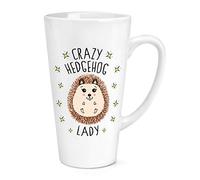 Crazy Hedgehog Lady 17oz Large Latte Mug Cup