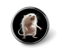 Crazy Hell Rat Metal Round Badge Pattern Printed Button Badge Personalized Circle Badges 1"