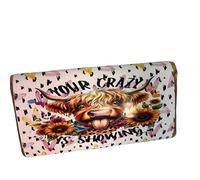 Crazy Highland Cow Novelty themed funny Chocolate Bar gift. For Birthdays, Christmas, Valentines, Anniversary, Easter, Mothers Day & Fathers Day (One Size, Caramel)