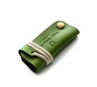 Crazy Horse Craft, Leather Key Holder, Alpine Green, Vintage Keys Case Keychain Keyring Organiser