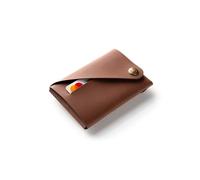 Crazy Horse Craft Slim Front Pocket Wallet, Minimalist Business Credit Card Holder for Men and Women, Recycled Italian Leather Coin Pouch, Classic Brown