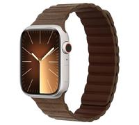 Crazy Horse Genuine Leather Strap for Apple Watch 38 mm 40 mm 41 mm 42 mm 44 mm 45 mm 49 mm, Magnetic Apple Watch Strap Easy to Remove for Men Women iWatch Ultra/Ultra2 Series 9 8 7 SE 6 5 4 3,