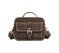 Crazy Horse Multifunctional Top Grain Cowhide Leather Single Shoulder Bag for Men, Style 1., One Size