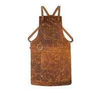 Crazy Horse Pull up Crossbody Leather apron Butcher, Cook, BBQ Grill, Chef, Woodwork, Apron (Tan Brown)