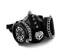 Crazy Hunter Steampunk Gothic Gas Mask, Black, One Size