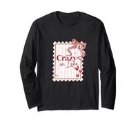 Crazy in Love Stamp with a Ribbon Valentines Day Long Sleeve T-Shirt