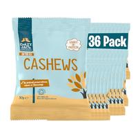 Crazy Jack Organic Cashew Nuts | 100% Organic | Unsalted | 30 g Snack Packs (36-Count) | Creamy Roasted Crunchy Snack Rich in Protein, Fibre & Magnesium | Perfect On-The-Go, Lunchboxes & Baking
