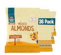 Crazy Jack Organic Mixed Almonds | 60% Whole & 40% Blanched Almonds | 30 g Snack Packs (36-Count) | Gently Ripened, Creamy & Crunchy | High Protein, Fibre & Vitamin E Snack for On-The-G