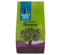 Crazy Jack Organic Raisins, Natural Snack, 375g (Pack of 5)